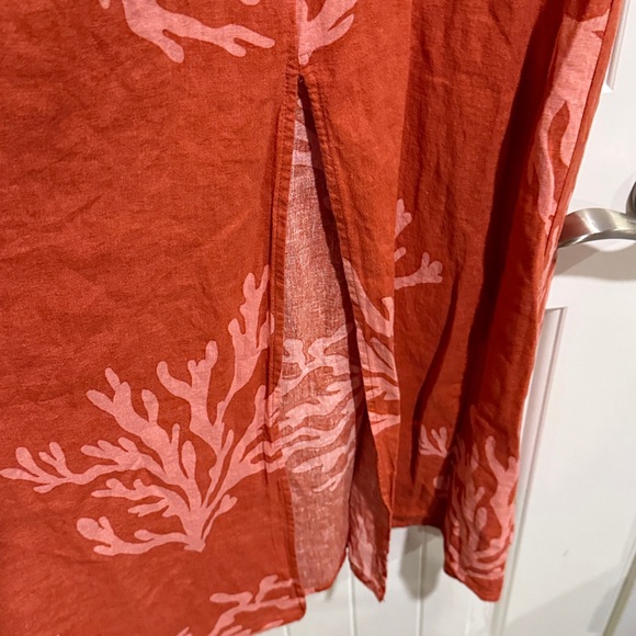 Ava & Viv Rust and Pink 3/4 Sleeve Dress - Picture 3 of 6